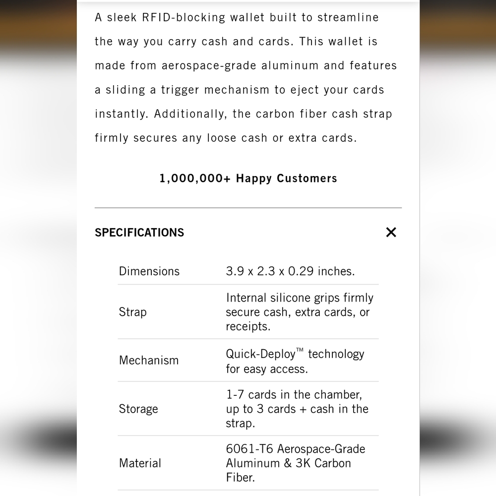 CODE 118 Classic Jet Black RFID Blocking Wallet W… - image 6